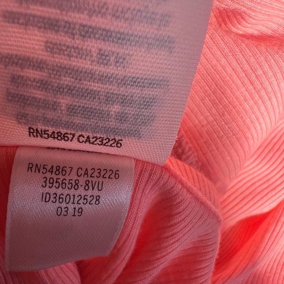 PINK Victoria Secret Coral Ribbed Razor Back Tank M - Picture 5 of 5